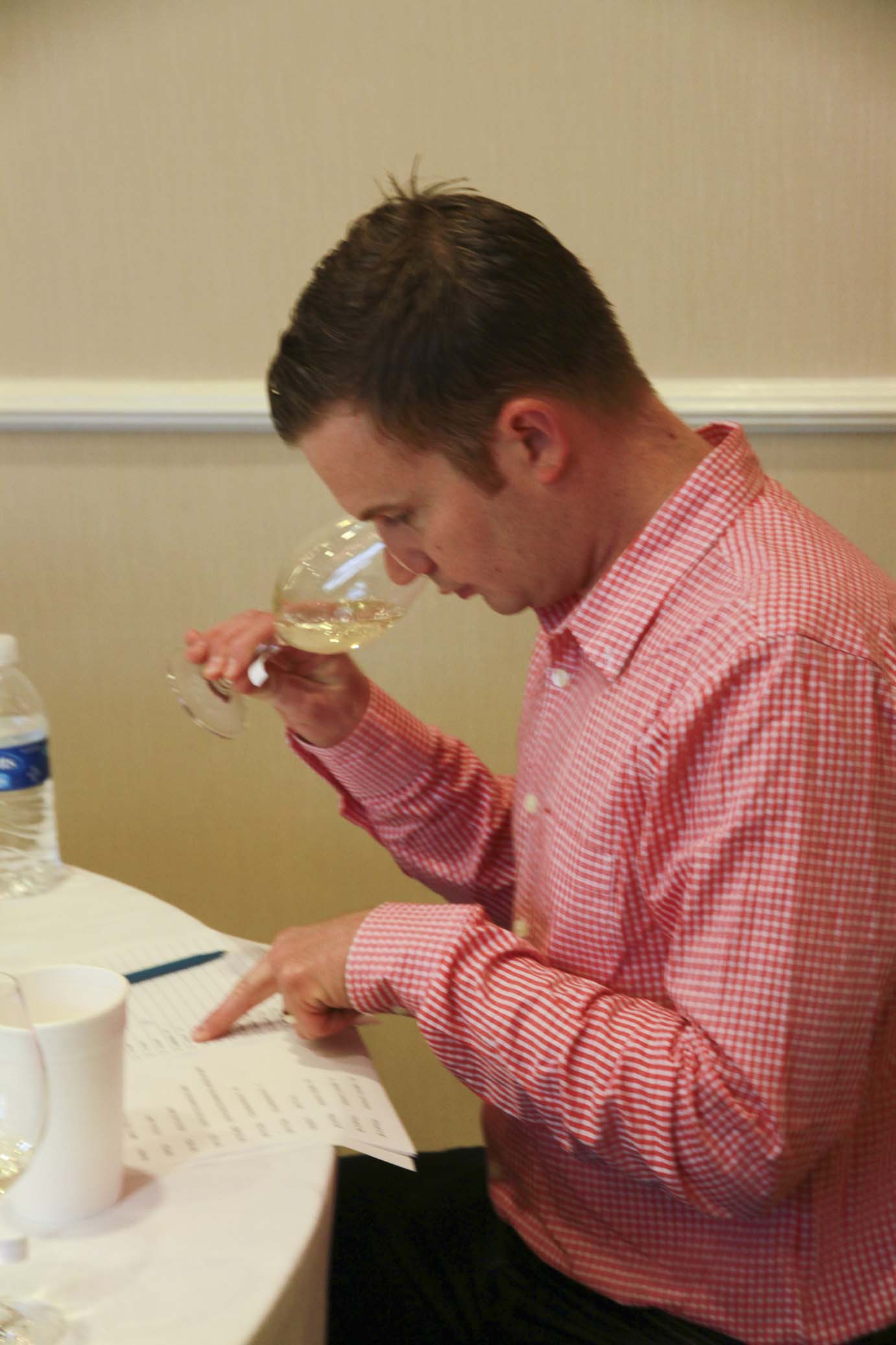 Master Sommelier Jesse Becker of San Francisco made his debut as a judge at Sommelier Challenge III.